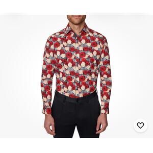 NWT Society of Threads men's slim fit floral performance stretch dress shirt